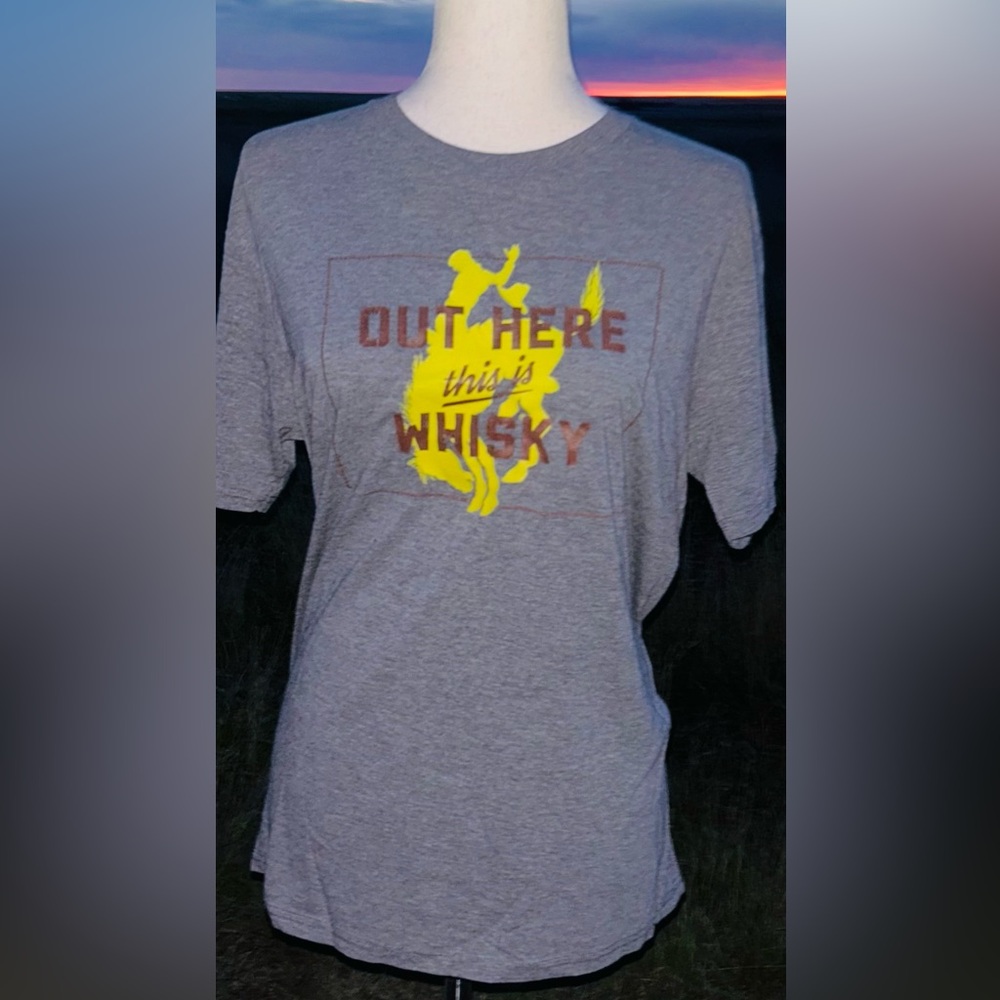 Whiskey Shirt. Gray. Size Medium.